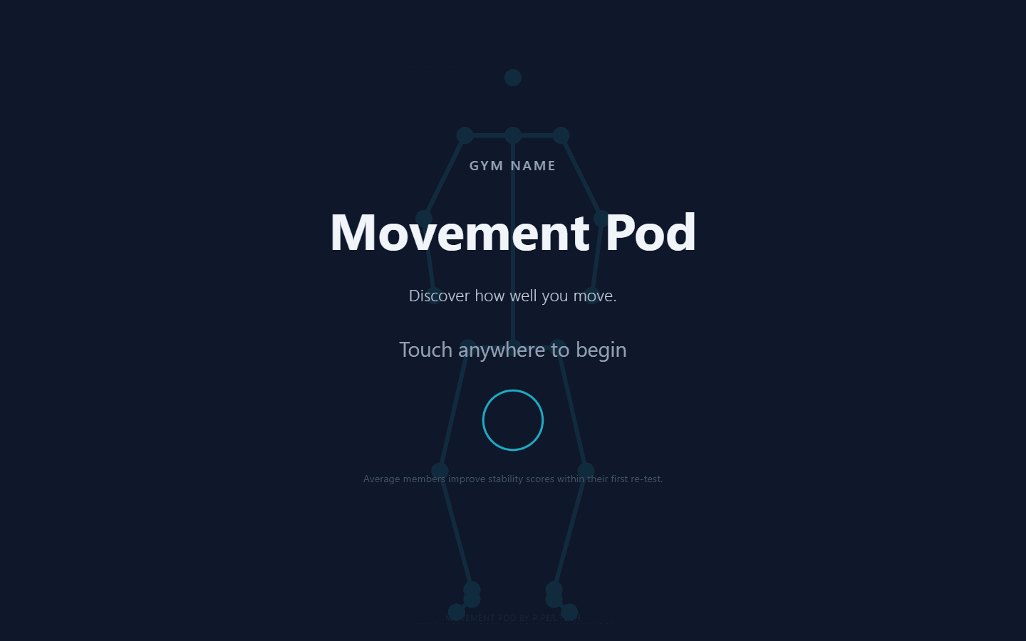Movement Pod kiosk splash screen